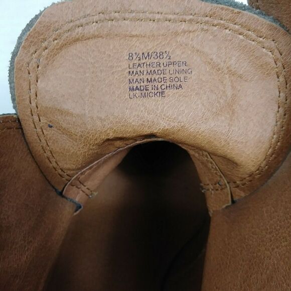 Lucky Brand Mickie Grey Suede Heeled Buckle Booties - Picture 10 of 10